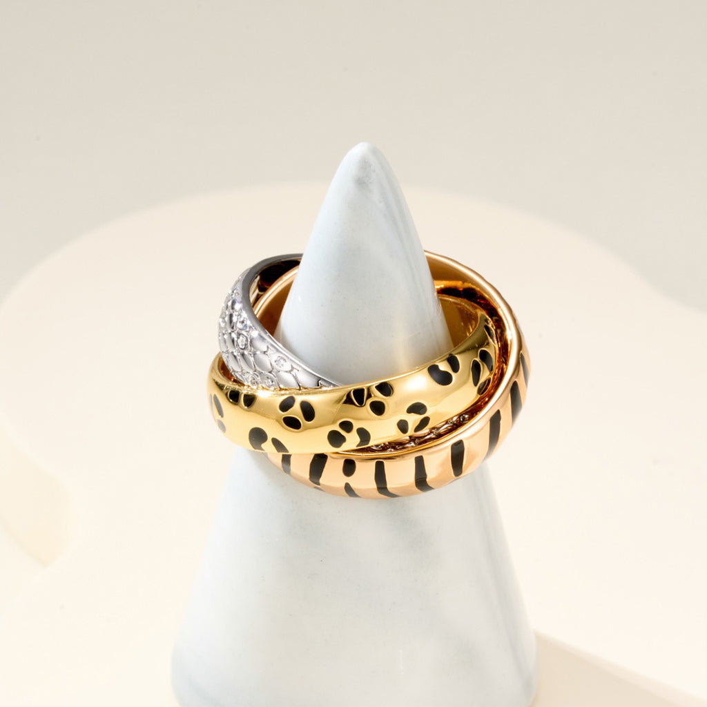 [Lumi Jewelry]TRINITY  RING LEOPARD PRINT