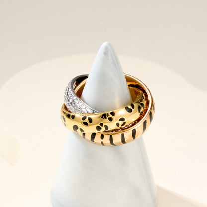[Lumi Jewelry]TRINITY  RING LEOPARD PRINT
