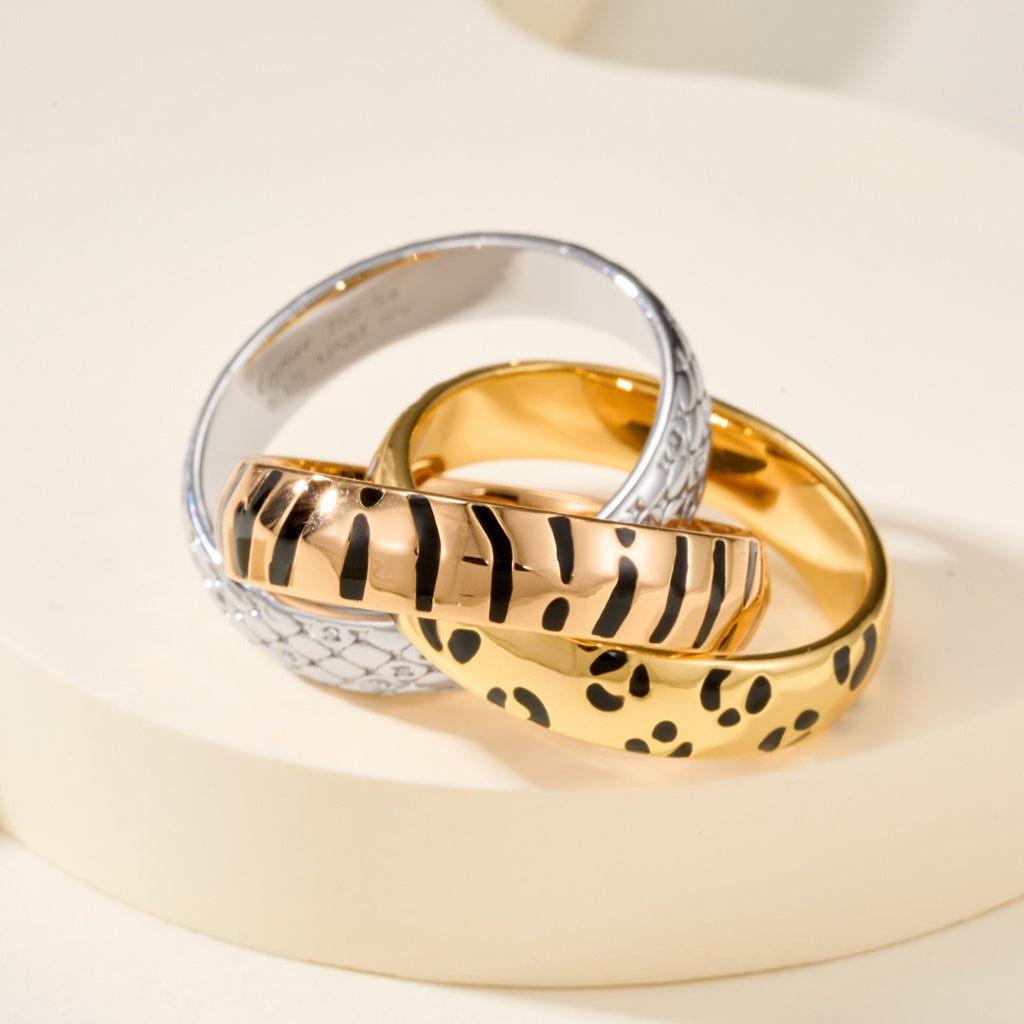 [Lumi Jewelry]TRINITY  RING LEOPARD PRINT