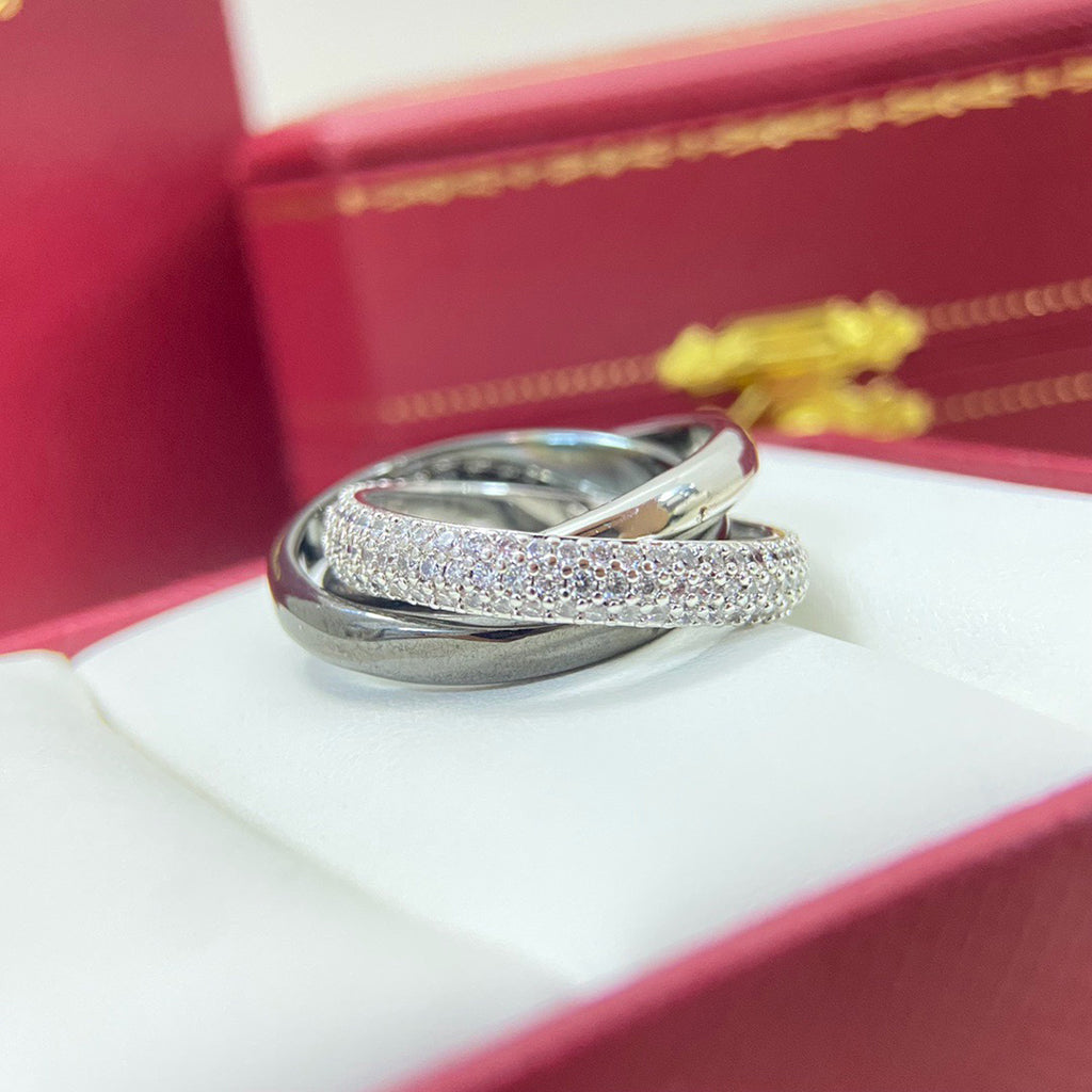 [Lumi Jewelry]TRINITY 3.2MM RING BLACK CERAMIC