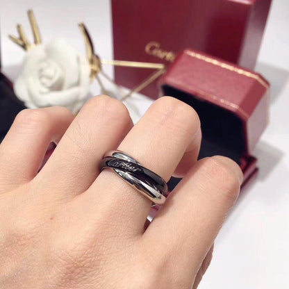 [Lumi Jewelry]TRINITY 3.2MM RING BLACK CERAMIC