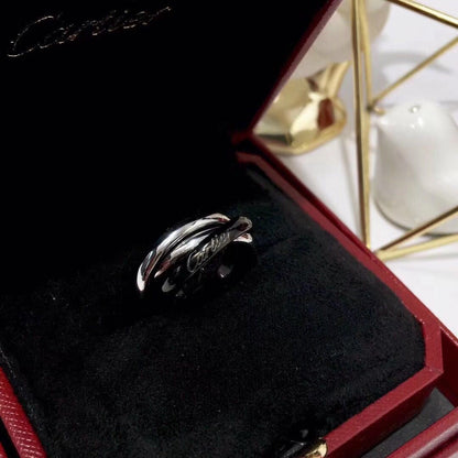 [Lumi Jewelry]TRINITY 3.2MM RING BLACK CERAMIC