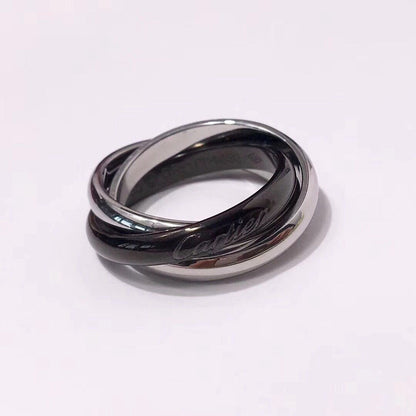 [Lumi Jewelry]TRINITY 3.2MM RING BLACK CERAMIC