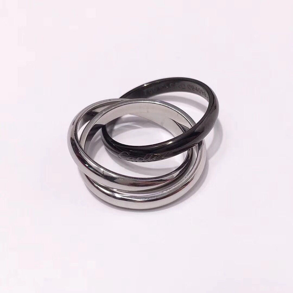 [Lumi Jewelry]TRINITY 3.2MM RING BLACK CERAMIC