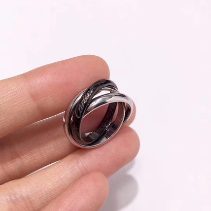 [Lumi Jewelry]TRINITY 3.2MM RING BLACK CERAMIC