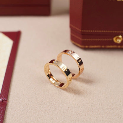 [Lumi Jewelry]LOVE 4MM 1 DIAMOND RING