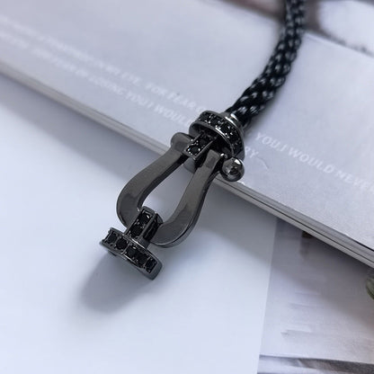 [Lumi Jewelry]FORCE LARGE SERIES HORSESHOE BLACK SAMURAI BRACELET