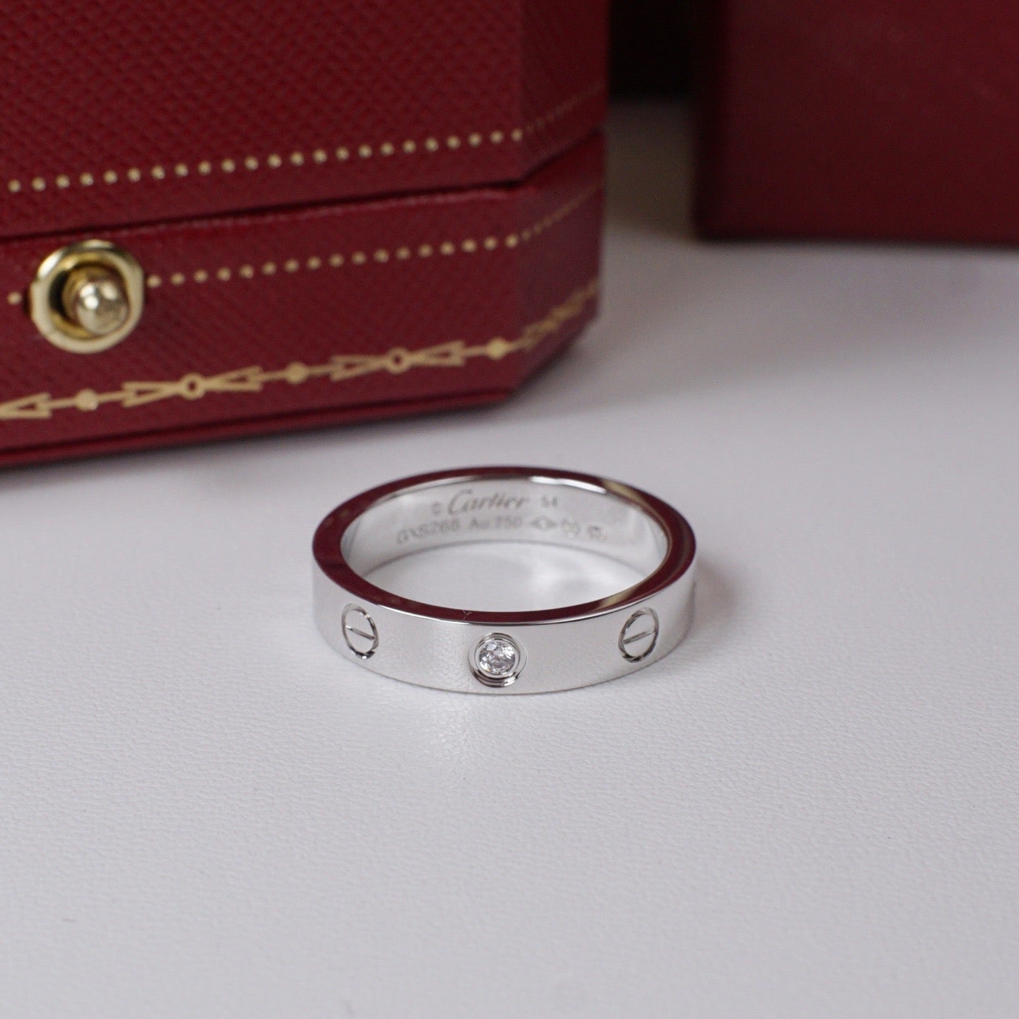 [Lumi Jewelry]LOVE 4MM 1 DIAMOND RING