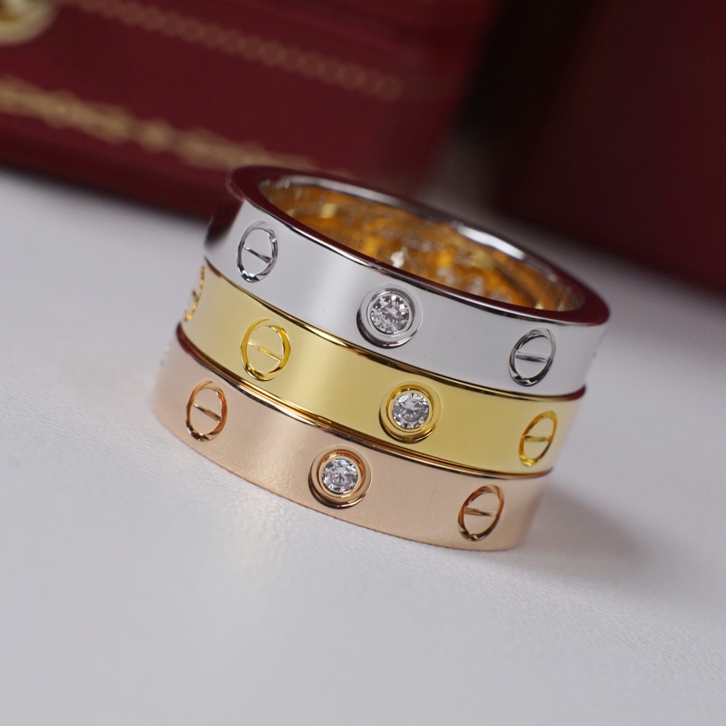 [Lumi Jewelry]LOVE 4MM 1 DIAMOND RING