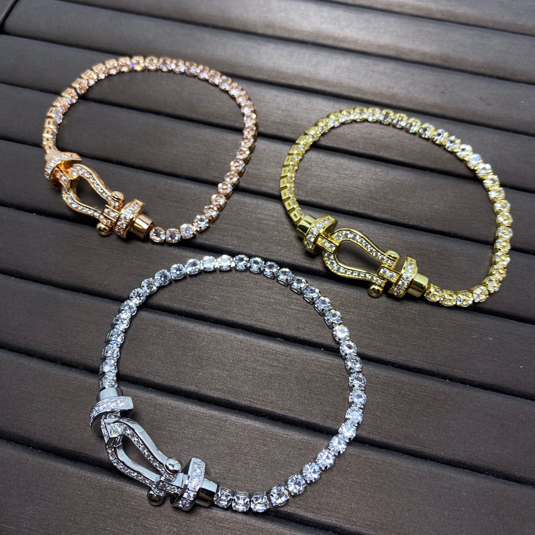 [Lumi Jewelry]FORCE  HORSESHOE  DIAMOND TENNIS BRACELET