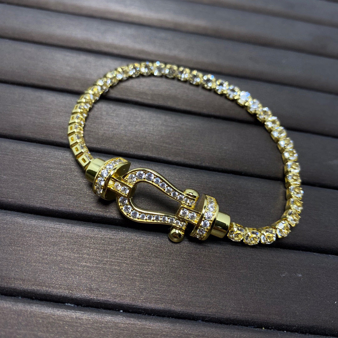 [Lumi Jewelry]FORCE  HORSESHOE  DIAMOND TENNIS BRACELET