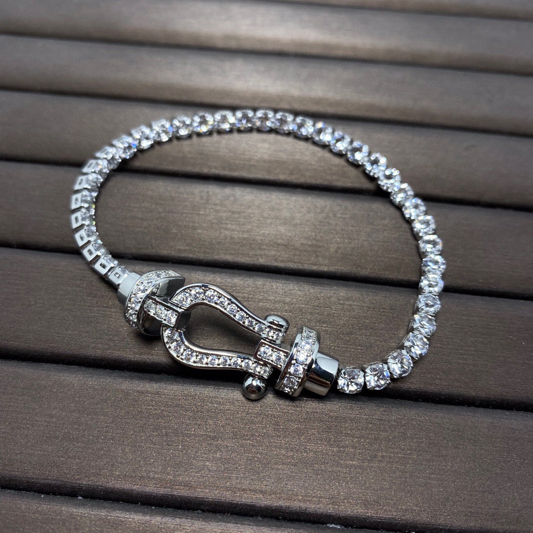 [Lumi Jewelry]FORCE  HORSESHOE  DIAMOND TENNIS BRACELET