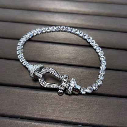 [Lumi Jewelry]FORCE  HORSESHOE  DIAMOND TENNIS BRACELET