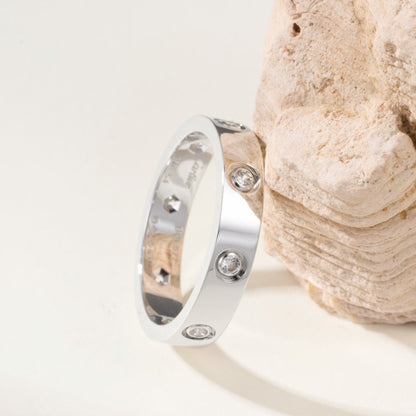 [Lumi Jewelry]LOVE 4MM 8 DIAMOND RING