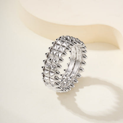 [Lumi Jewelry]CLASH 9.2MM DOUBLE ROW RING