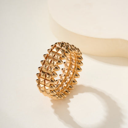 [Lumi Jewelry]CLASH 9.2MM DOUBLE ROW RING