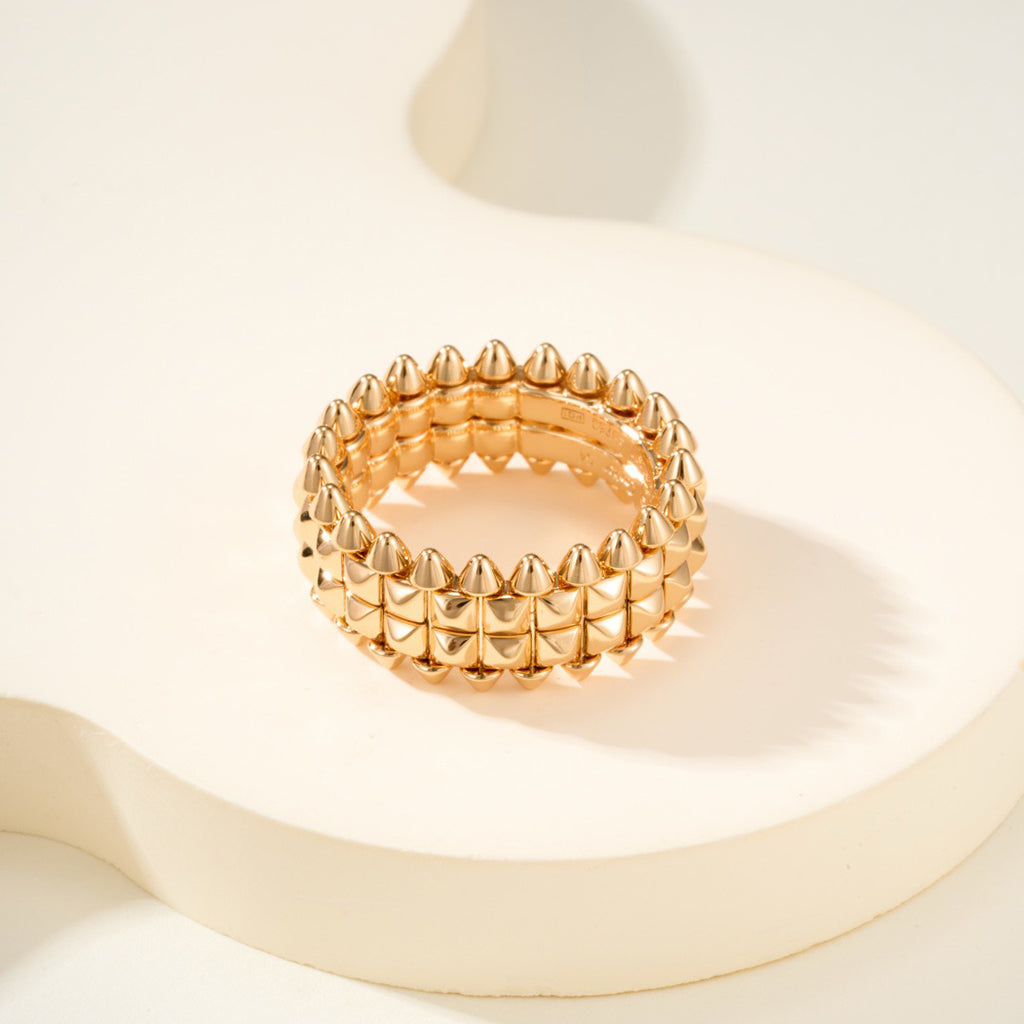 [Lumi Jewelry]CLASH 9.2MM DOUBLE ROW RING
