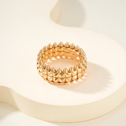 [Lumi Jewelry]CLASH 9.2MM DOUBLE ROW RING