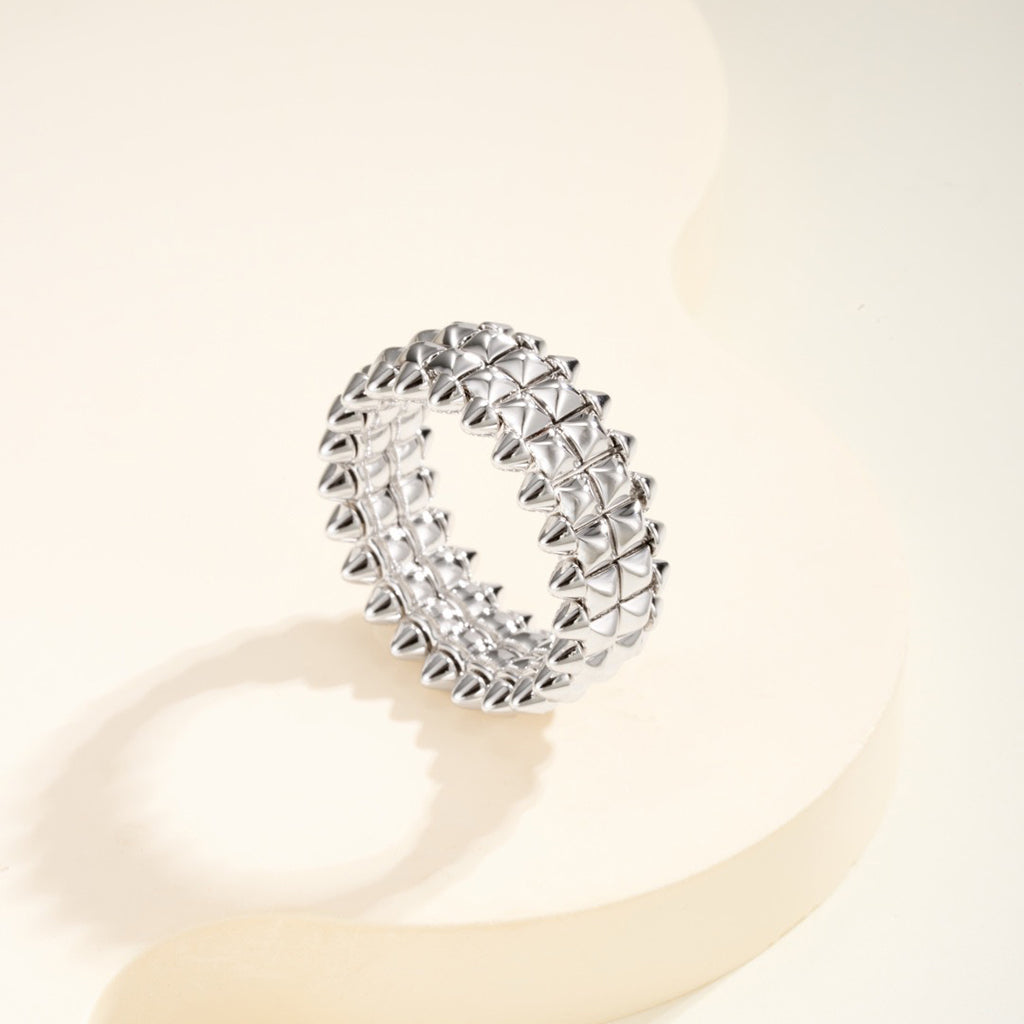 [Lumi Jewelry]CLASH 9.2MM DOUBLE ROW RING