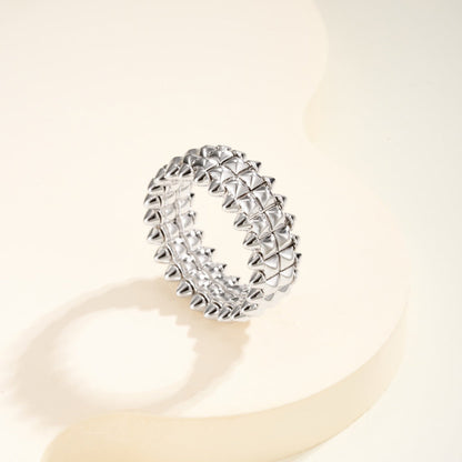 [Lumi Jewelry]CLASH 9.2MM DOUBLE ROW RING