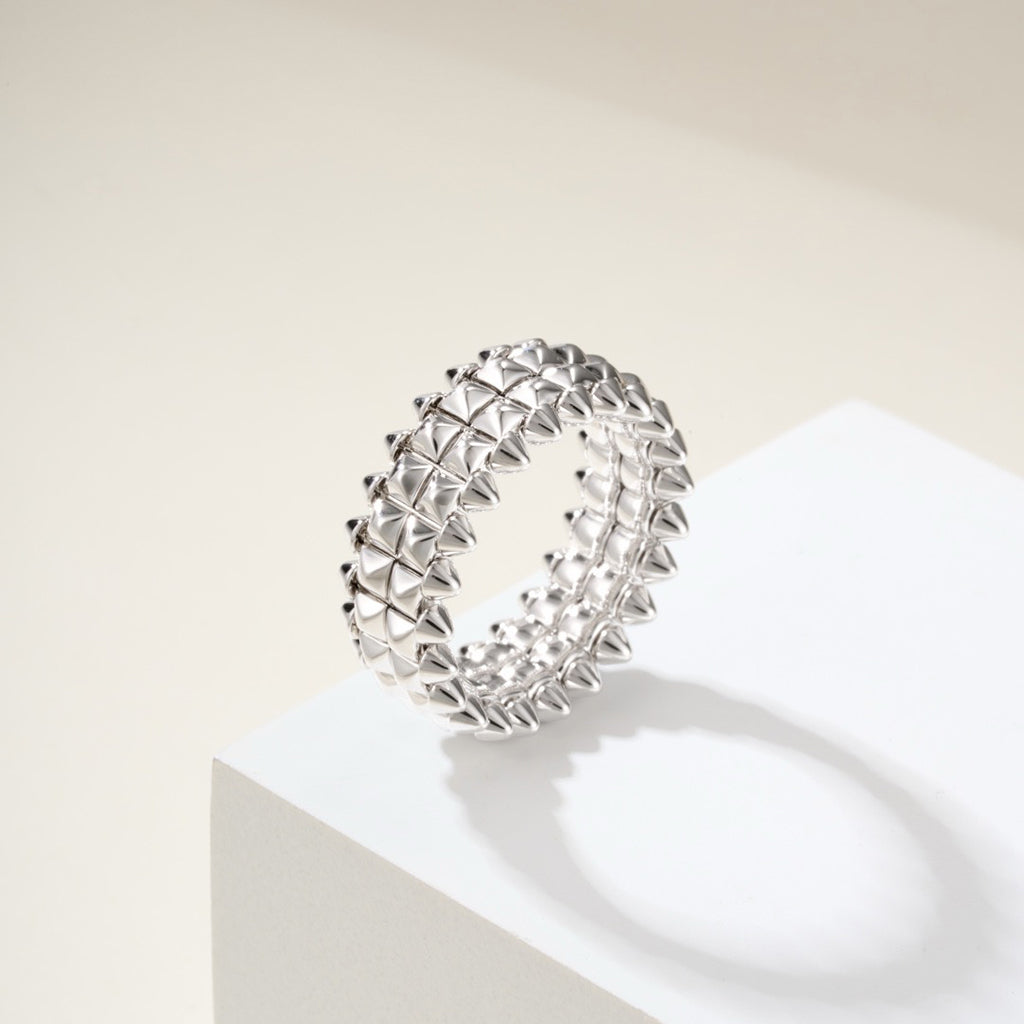 [Lumi Jewelry]CLASH 9.2MM DOUBLE ROW RING