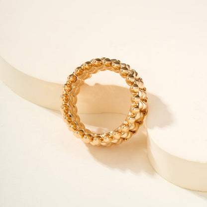 [Lumi Jewelry]CLASH 9.2MM DOUBLE ROW RING