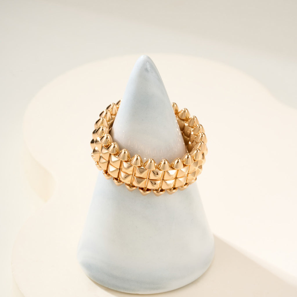 [Lumi Jewelry]CLASH 9.2MM DOUBLE ROW RING