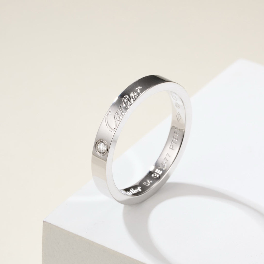 [Lumi Jewelry]LOVE RING 4MM 1 DIAMOND