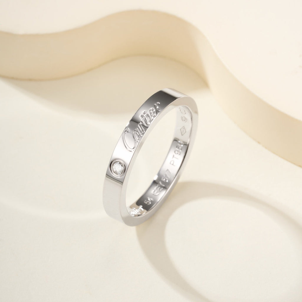 [Lumi Jewelry]LOVE RING 4MM 1 DIAMOND