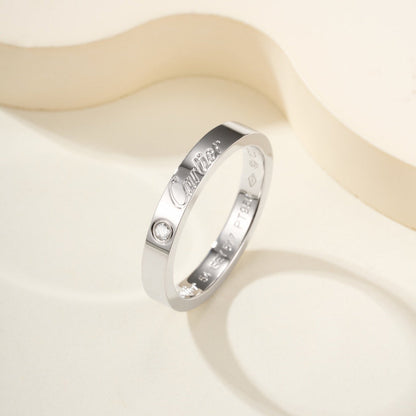 [Lumi Jewelry]LOVE RING 4MM 1 DIAMOND