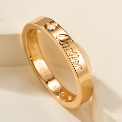 [Lumi Jewelry]LOVE RING 4MM 1 DIAMOND