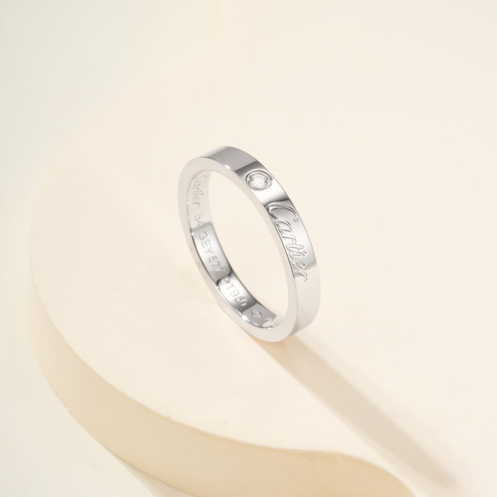 [Lumi Jewelry]LOVE RING 4MM 1 DIAMOND