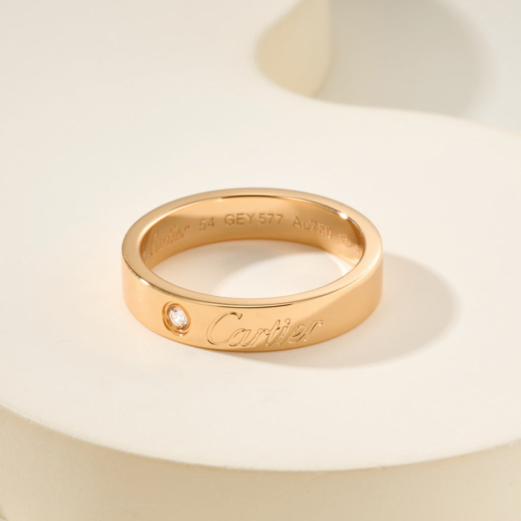 [Lumi Jewelry]LOVE RING 4MM 1 DIAMOND