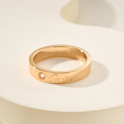 [Lumi Jewelry]LOVE RING 4MM 1 DIAMOND