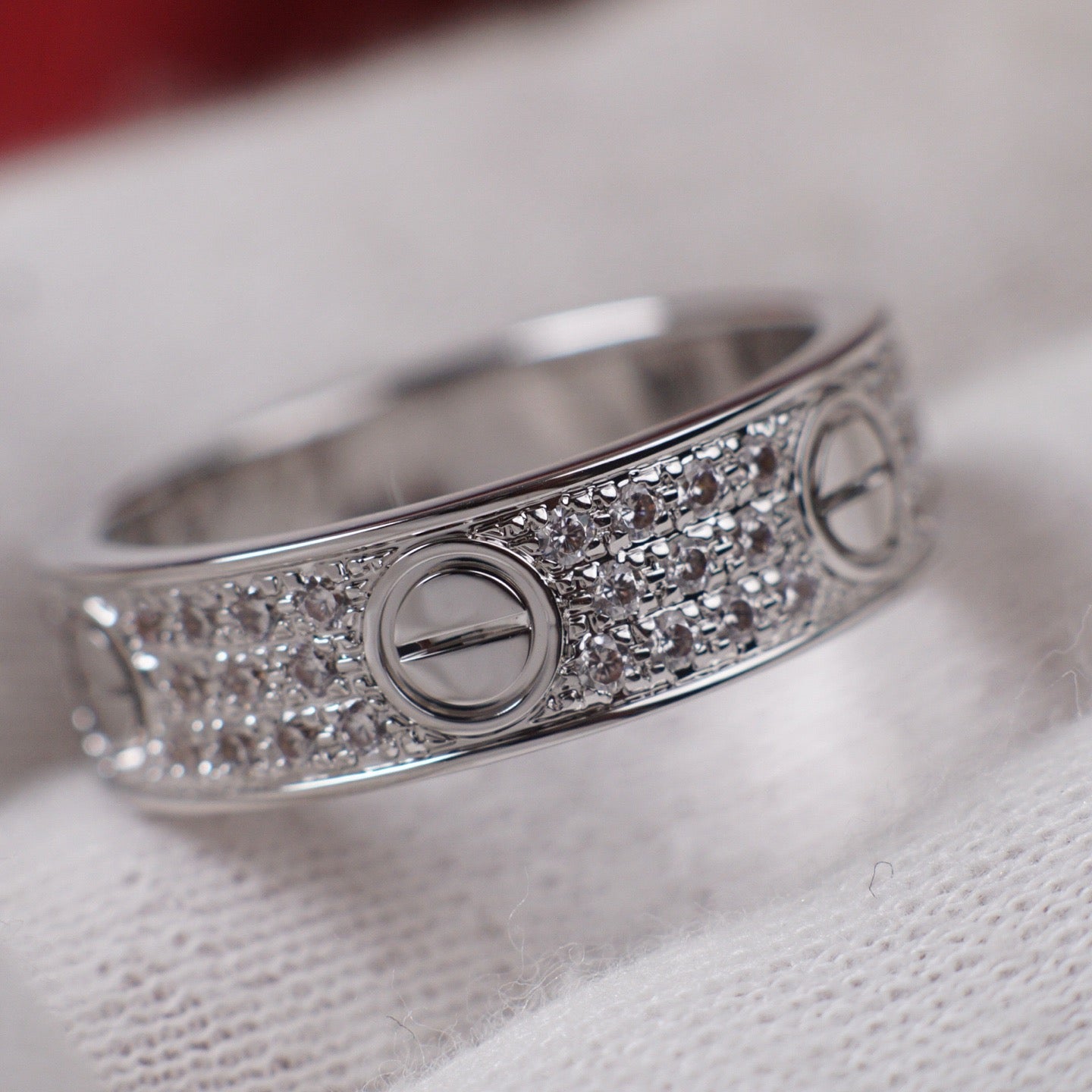 [Lumi Jewelry]LOVE RING 5.5MM DIAMONDS PAVED