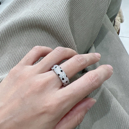 [Lumi Jewelry]PANTHERE SPOTTED FULL DIAMOND RING
