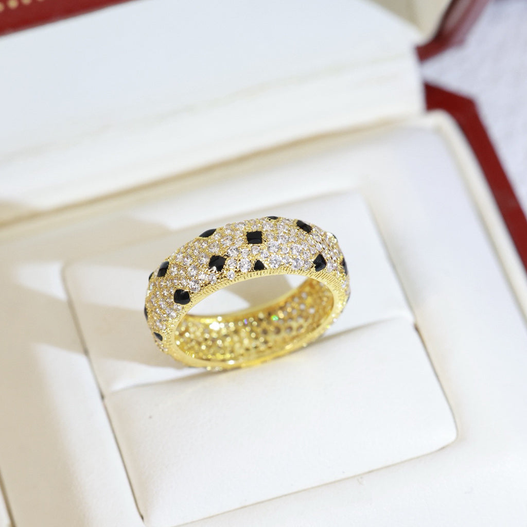 [Lumi Jewelry]PANTHERE SPOTTED FULL DIAMOND RING