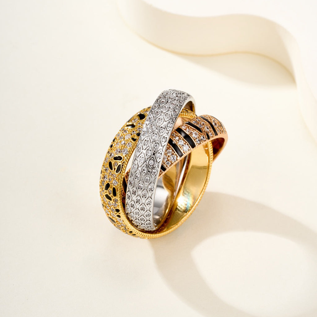 [Lumi Jewelry]TRINITY  RING LEOPARD PRINT