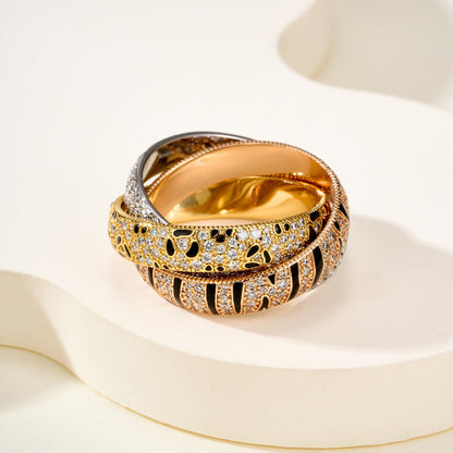 [Lumi Jewelry]TRINITY  RING LEOPARD PRINT
