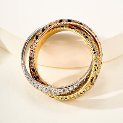 [Lumi Jewelry]TRINITY  RING LEOPARD PRINT