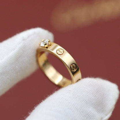 [Lumi Jewelry]LOVE RING 3.6MM 1 BIG DIAMOND