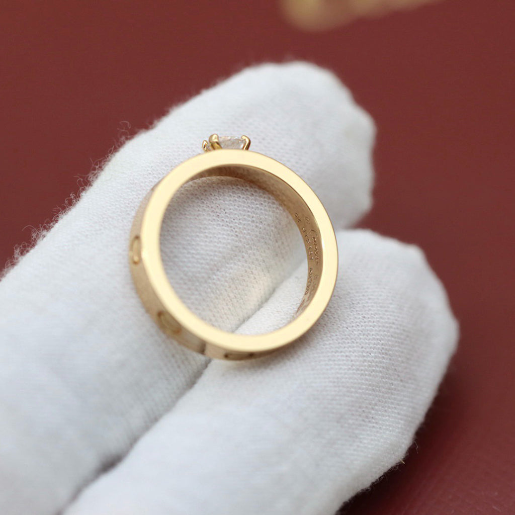 [Lumi Jewelry]LOVE RING 3.6MM 1 BIG DIAMOND