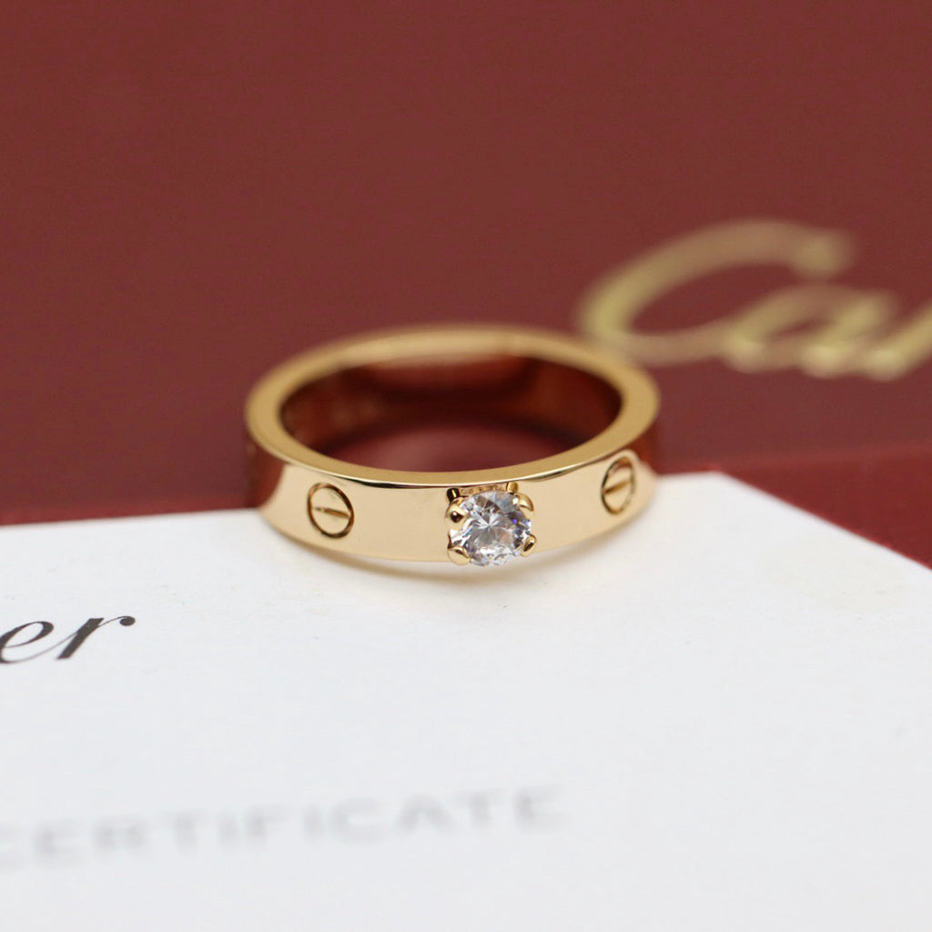 [Lumi Jewelry]LOVE RING 3.6MM 1 BIG DIAMOND