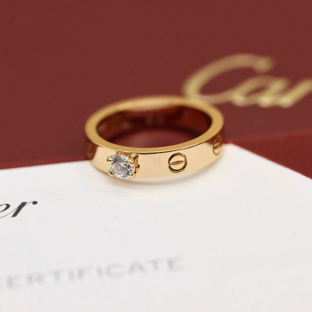 [Lumi Jewelry]LOVE RING 3.6MM 1 BIG DIAMOND