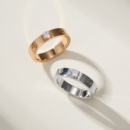 [Lumi Jewelry]LOVE RING 3.6MM 1 BIG DIAMOND