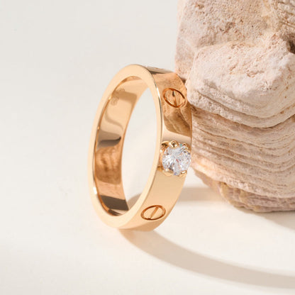 [Lumi Jewelry]LOVE RING 3.6MM 1 BIG DIAMOND