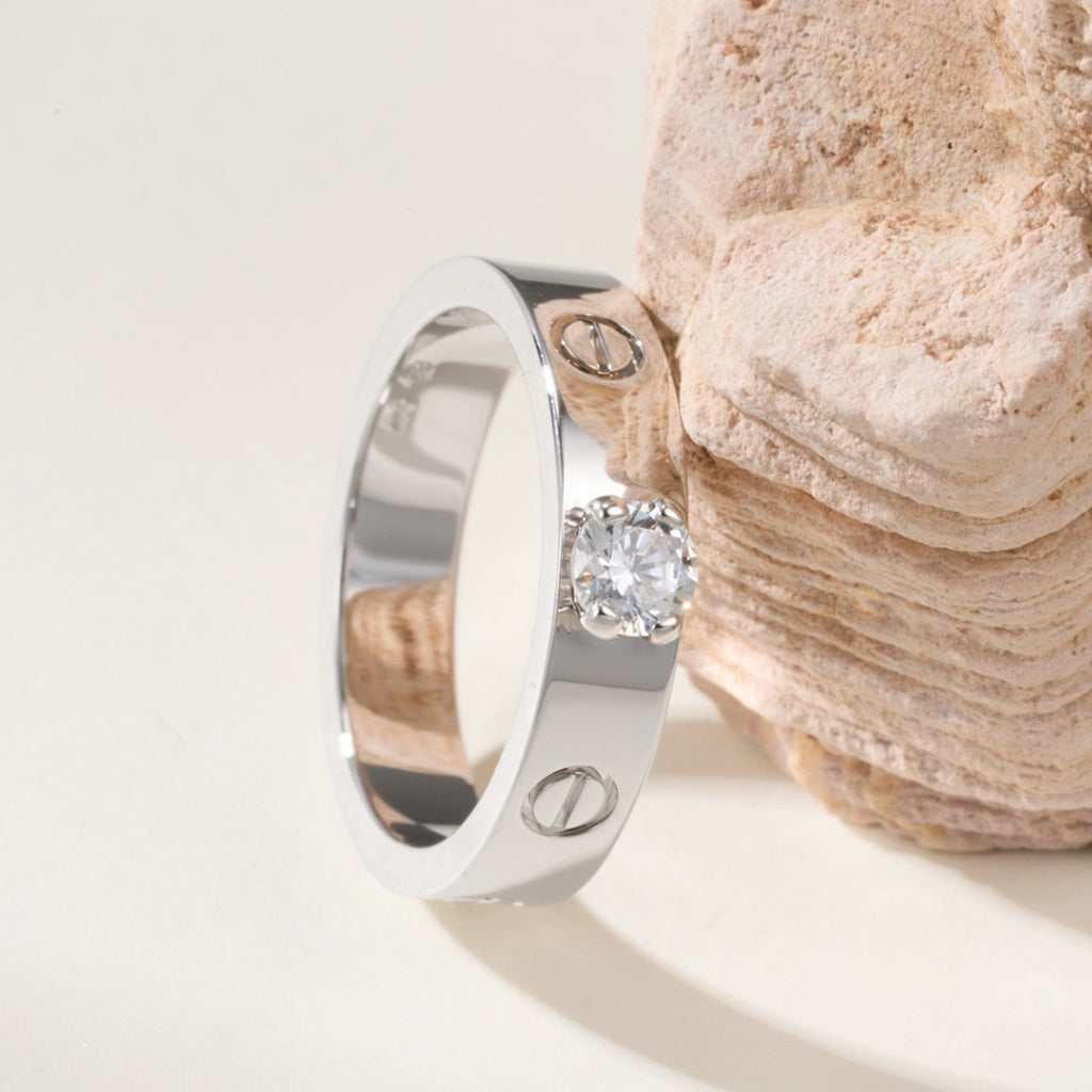 [Lumi Jewelry]LOVE RING 3.6MM 1 BIG DIAMOND