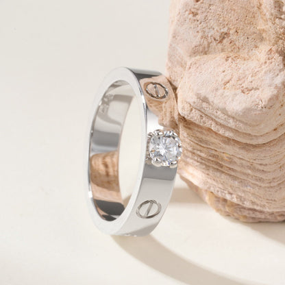 [Lumi Jewelry]LOVE RING 3.6MM 1 BIG DIAMOND