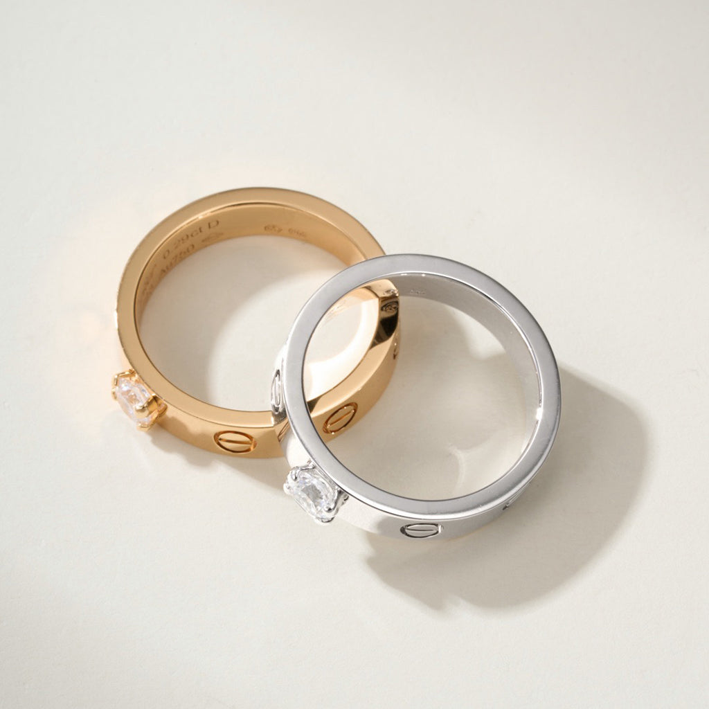 [Lumi Jewelry]LOVE RING 3.6MM 1 BIG DIAMOND