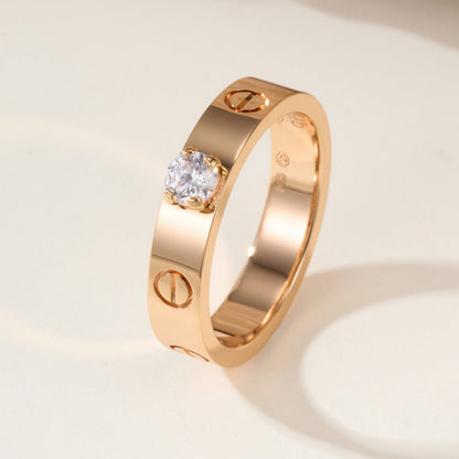[Lumi Jewelry]LOVE RING 3.6MM 1 BIG DIAMOND